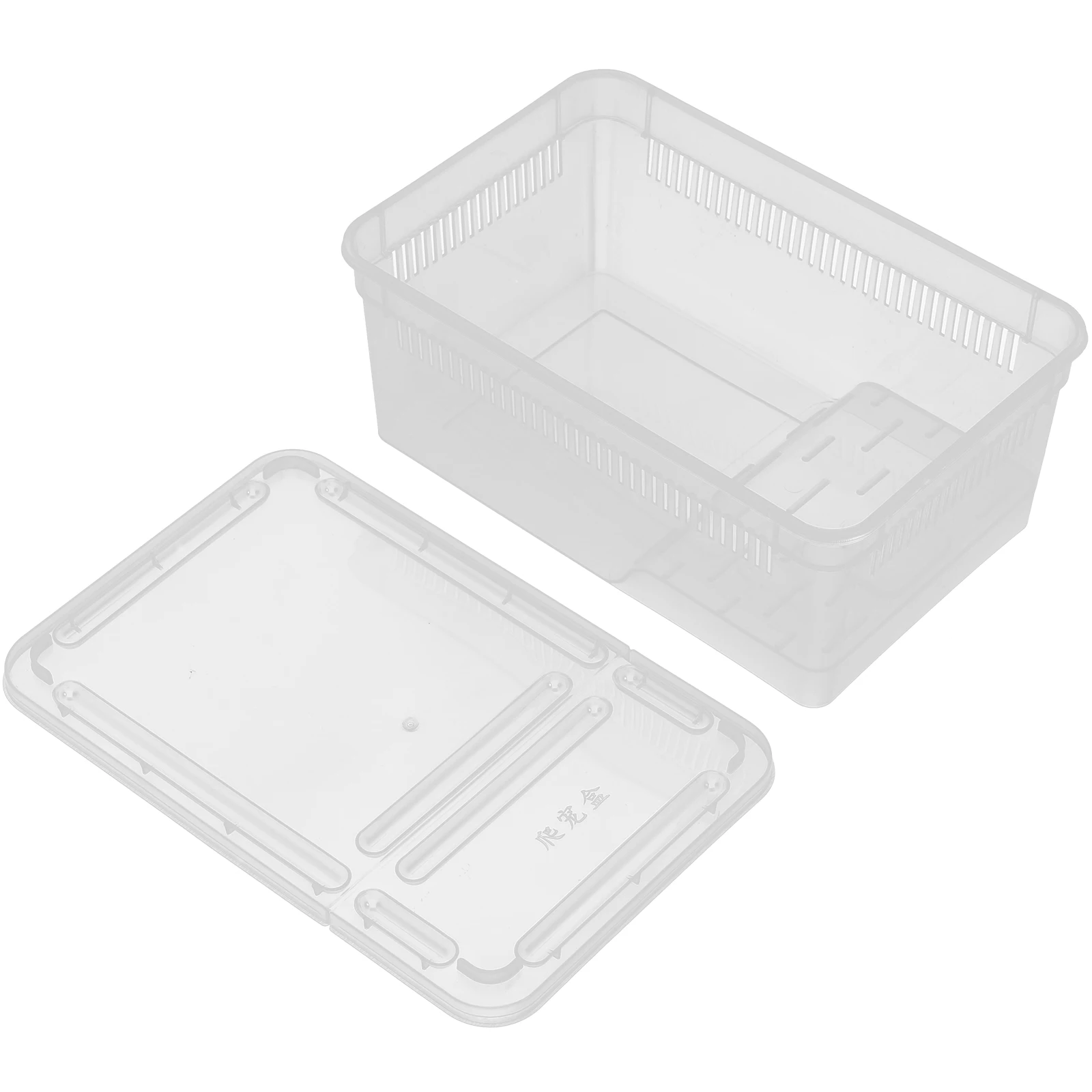 

Transparent Reptile Feeding Box Lizard Spider Insect Terrarium Container Durable Plastic Frog Breeding Cage Easy Clean Portable