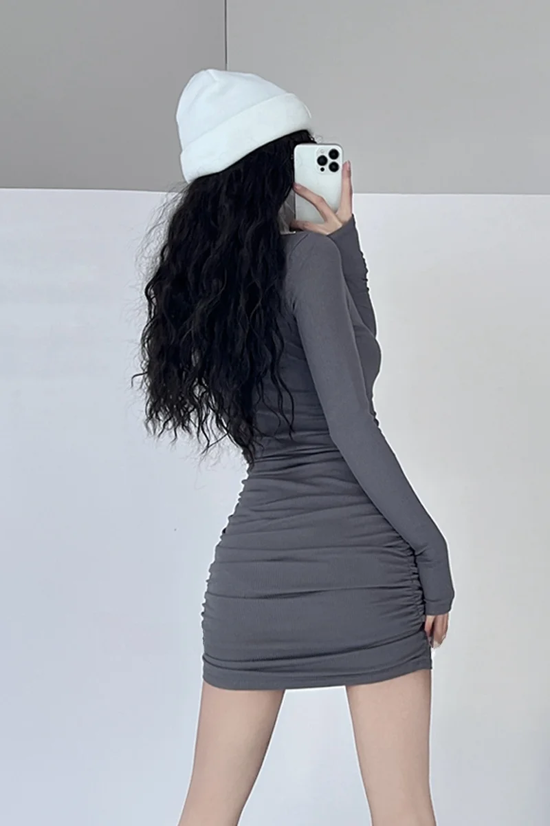 Sexy American Sle Bodycon V-ne Dr Hot Girl dulce y picante Pure Desire falda ort cintura alta larga Sve mujer...