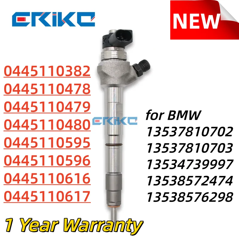 0445110382 Common-Rail-Einspritzdüse 0445110478 für BMW X1 X3 1 3 5 7 Serie 2,0 D 3,0 D Diesel-Einspritzer 168–258 PS N47 N57