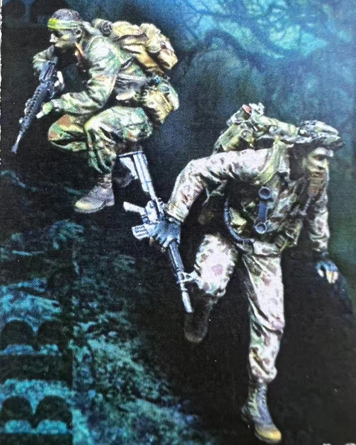 

1/35 Cast Resin Model US Special Forces Camouflage Model 2-Person Scene Model Toy Unpainted