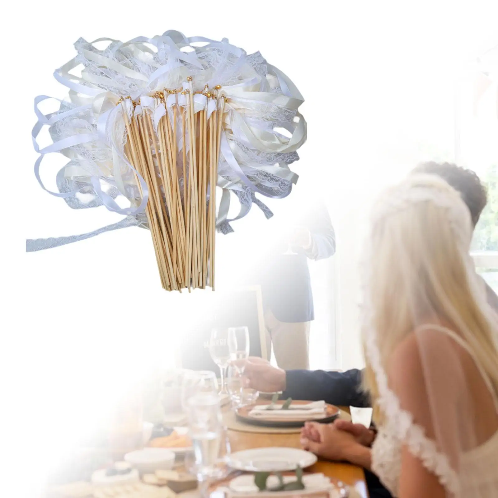 Ribbon Stick Wand Streamers Customizable Colorful Ribbons Wedding Favor Accessories for Anniversaries and Gatherings