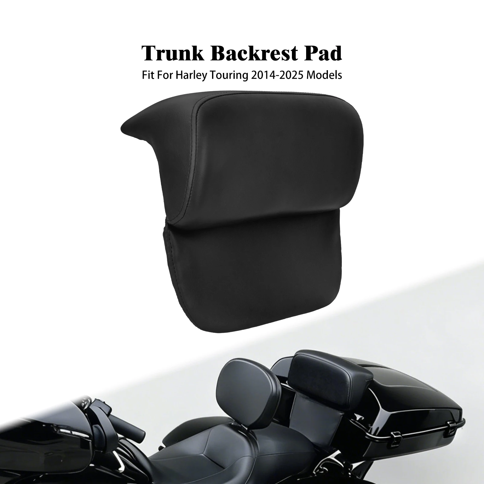 Motorcycle Chopped Razor Tour Pack Backrest Pad For Harley Touring Road King Street Electra Glide Ultra 14-25 Trunk Cushion Pad