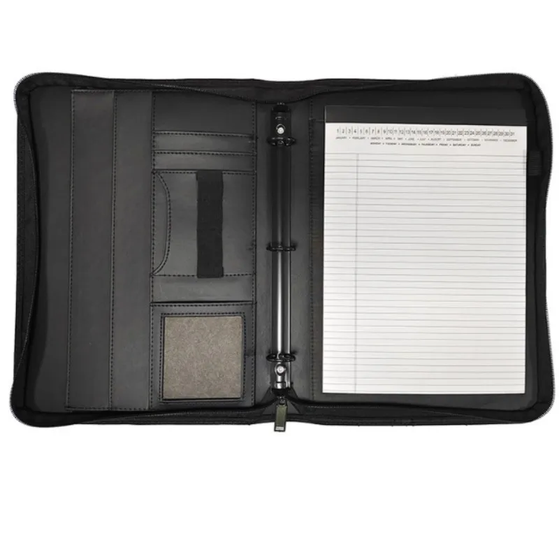 

Multifunctional 390 A4 Conference Folder Business Stationery Folder Leather Contract File FoldersTravel Document Folder