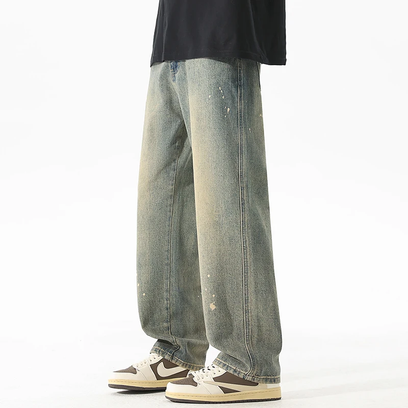 

Модные широкие джинсы весна-лето 2026: свободные прямые брюки для повседневного образа, универсальные длинные штаны