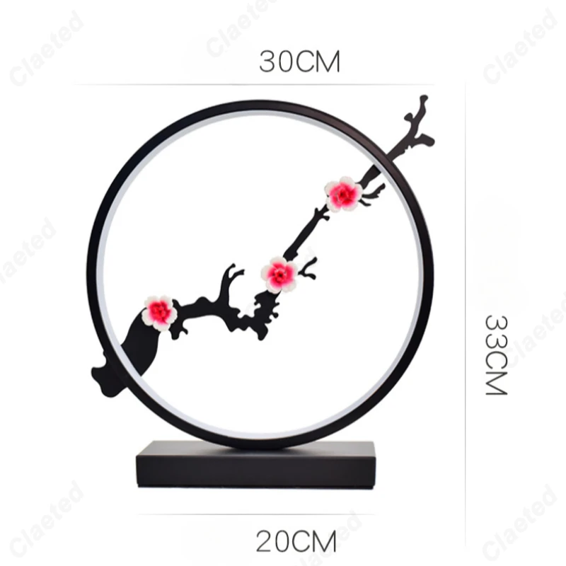 Creativo minimalista retrò LED stile cinese Plum Blossom lampada da tavolo studio camera da letto comodino illuminazione atmosfera di fascia alta