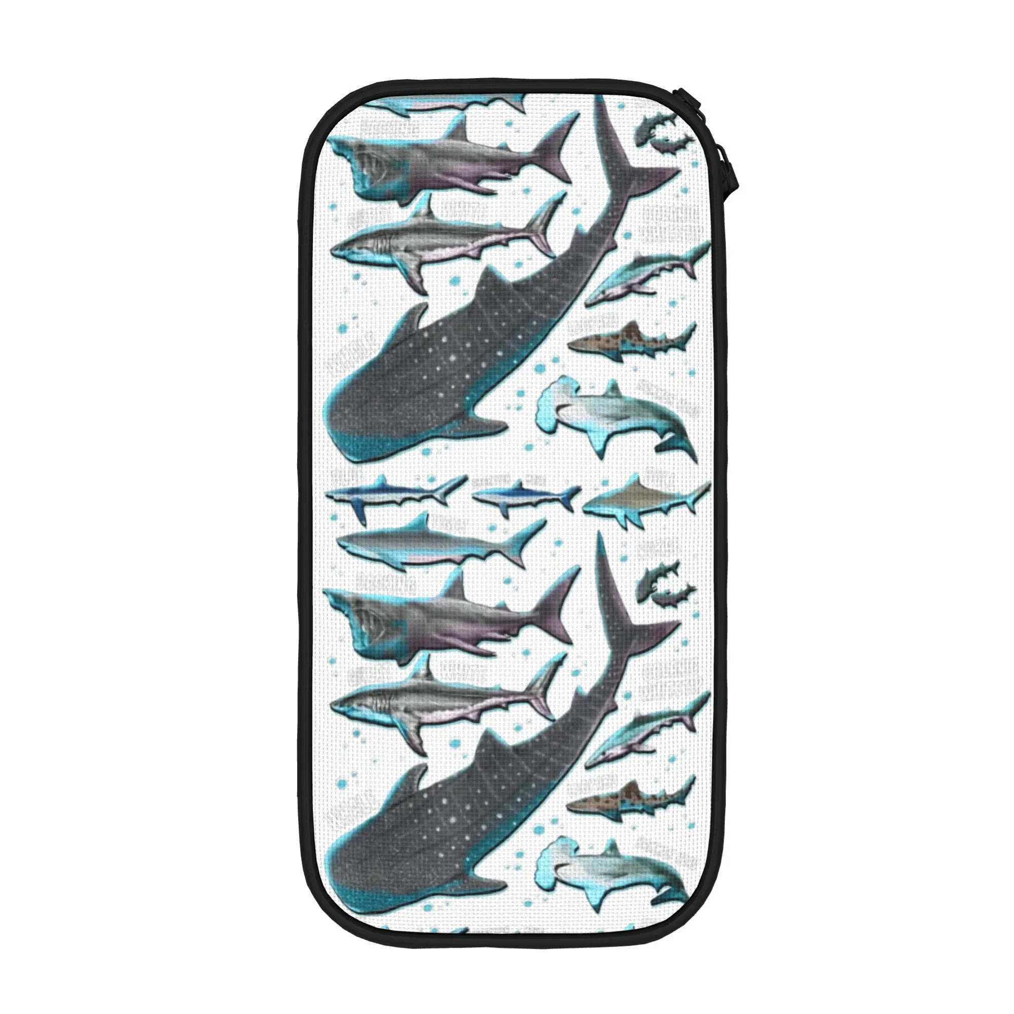 New Shark Species Shark Gifts Shark Faces Marine Biology Pencil Cases  Pencil Pouch for Student Big Bags Office Stationery