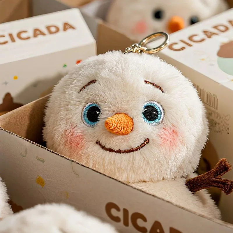 Jouets en peluche bonhomme de neige mignons, poupée en peluche bonhomme de neige Kawaii, pendentif de sac, porte-clés, décoration de sapin de Noël, cadeaux de Noël pour enfants