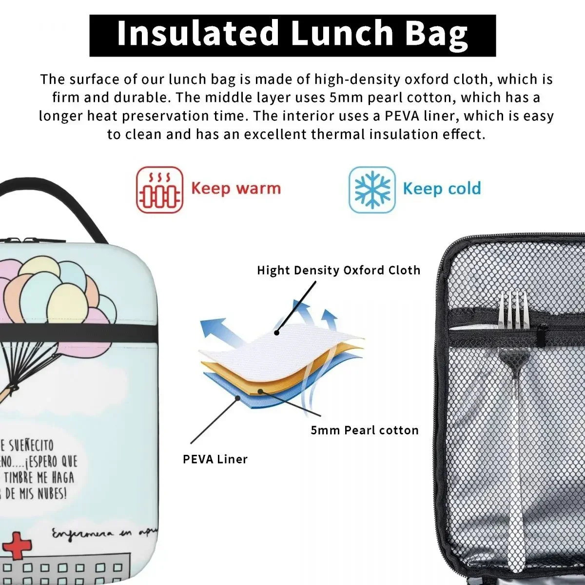 Insulated Lunch Bag Enfermera En Apuros Doctor Nurse Medical Health Lunch Container Cooler Bag Lunch Box Tote College Outdoor