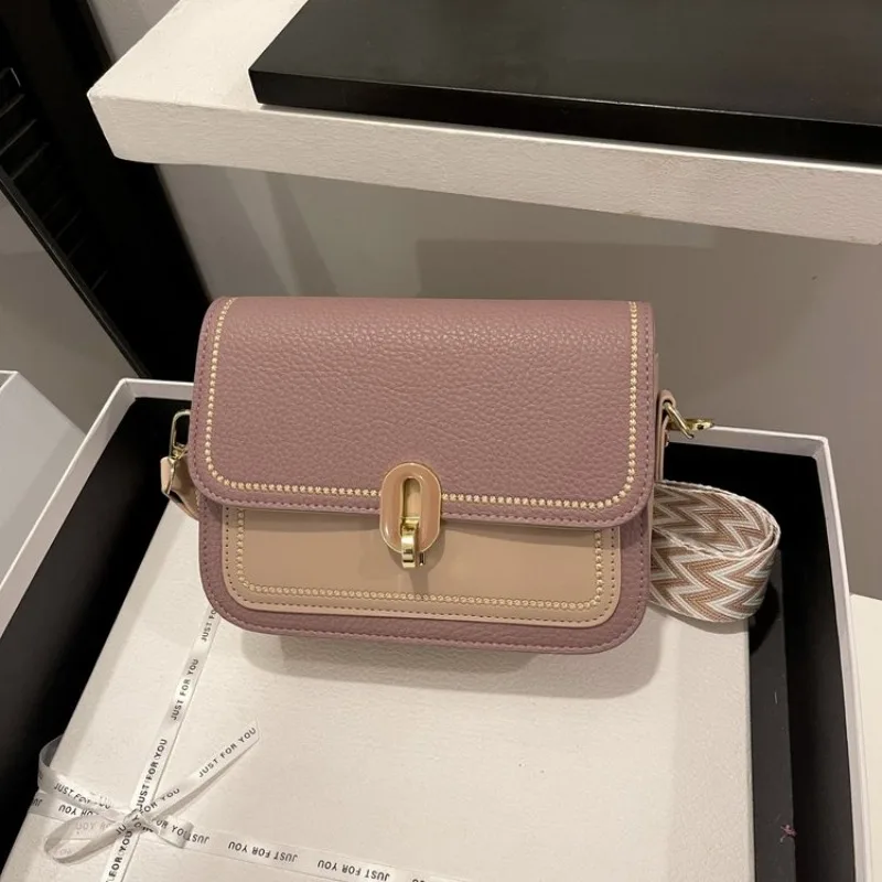 Elegant Leather Women's Handbag High-End Minimalist Simple Vintage Large Capacity Diaper Bag Trendy Fashion Letter Logo