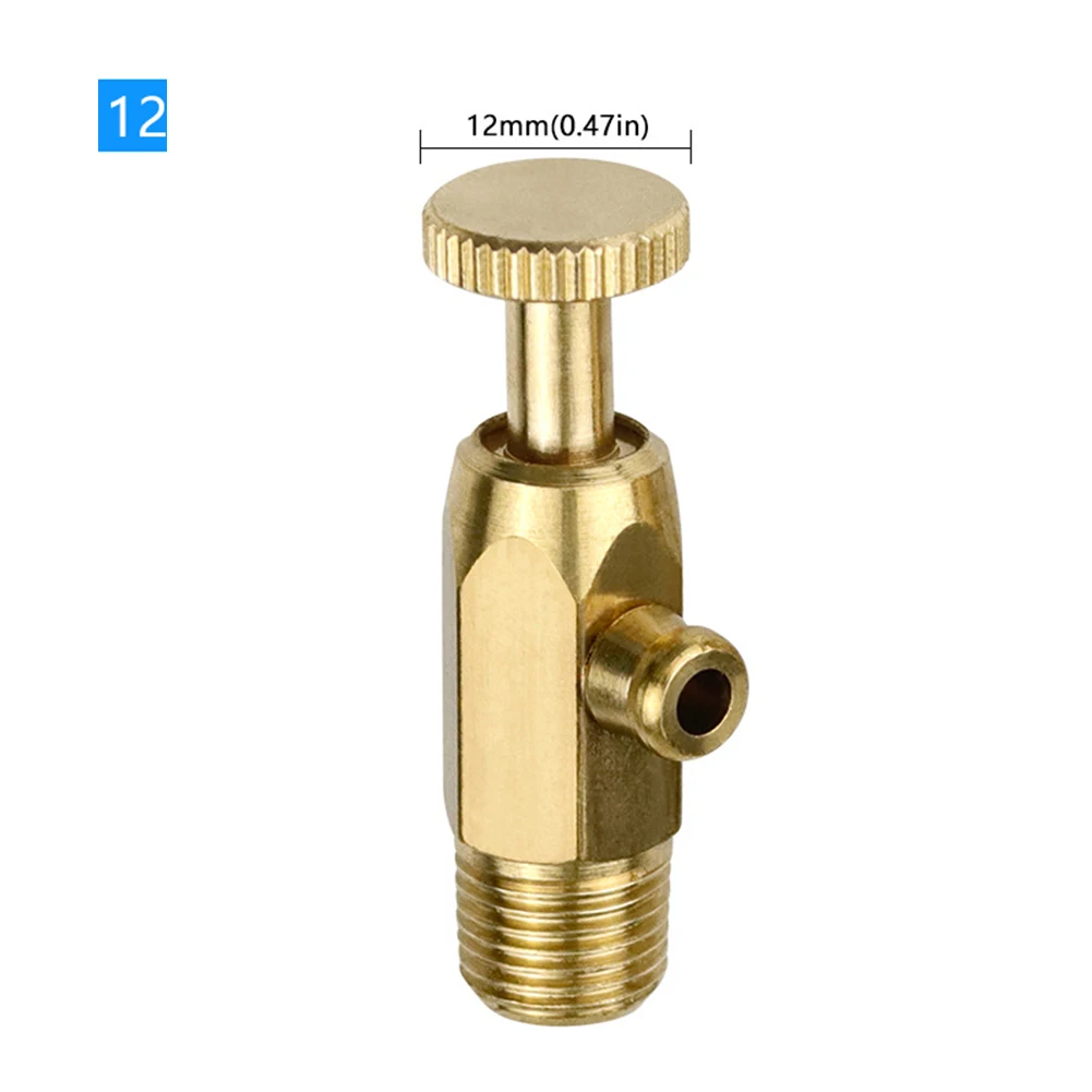 Brass Air Pressure Release Valve, Acessório da peça da válvula de água para aquecedor de água, Aplicável ao radiador velho do ferro fundido, 1Pc