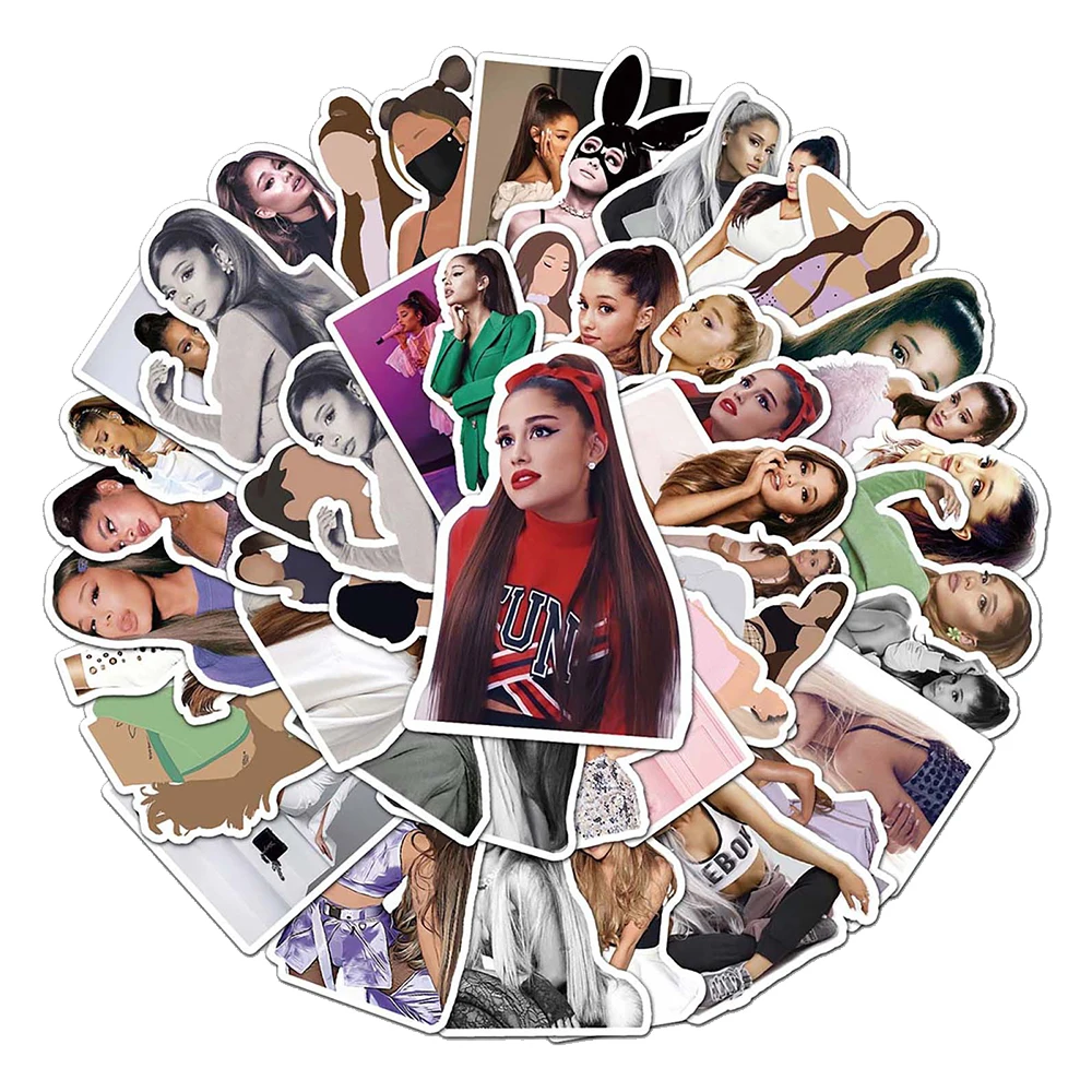 10/30/50pcs Pop Singer Ariana Grande Graffiti Stickers Laptop Guitar Skateboard Phone Car Waterproof Cool Decoration Sticker Toy