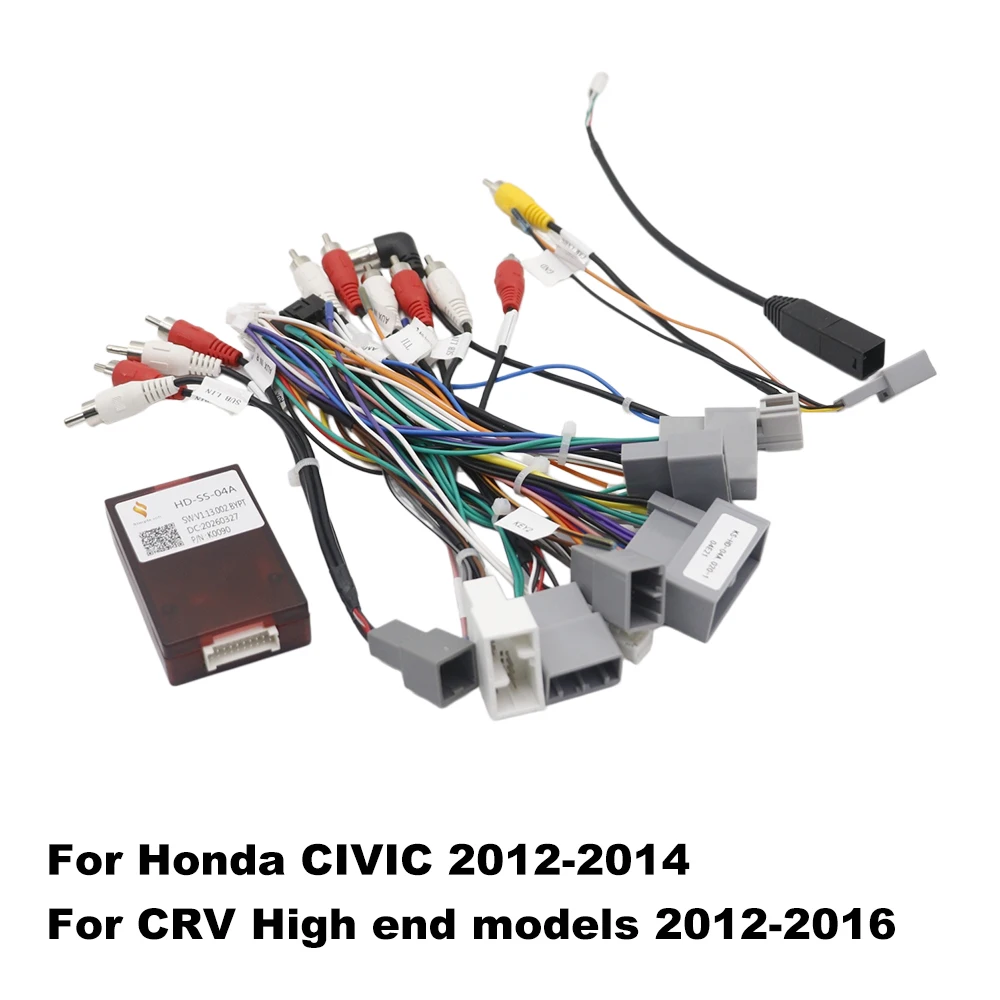 Android Car Stereo Harness Cables Canbus For Honda Civic 2012‑2014 CRV 2012‑2016 High End Radio CD DVD Audio Wiring