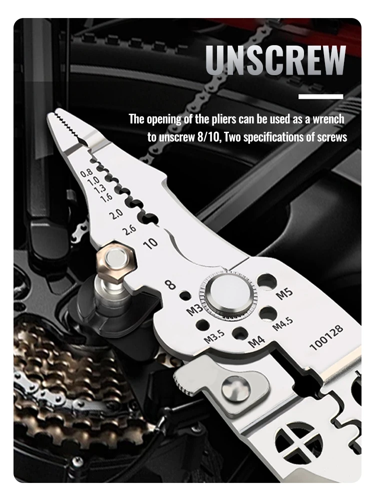 Imagem -05 - Stripper Fio Automático Ajustável de Múltiplos Propósitos Crimper Cabo Cutter Stripping Tool Melhorar Profissional Novo 2024
