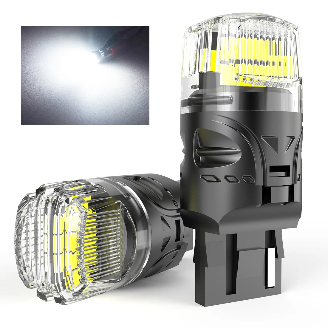 

2pcs T20 7440 7440NA W21W WY21W 7505 LED White Super Bright Canbus Reverse Light DRL Auto Backup Bulb Car Diode Daytime Running