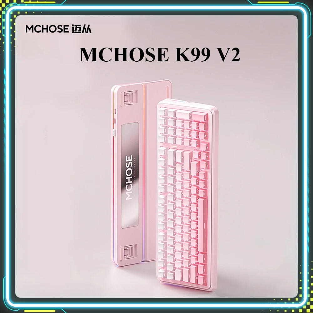

MCHOSE K99/K99 V2 Игровые клавиатуры Прокладка с горячей заменой RGB Беспроводная трехрежимная механическая клавиатура по индивидуальному заказу ПК Аксессуары для киберспорта