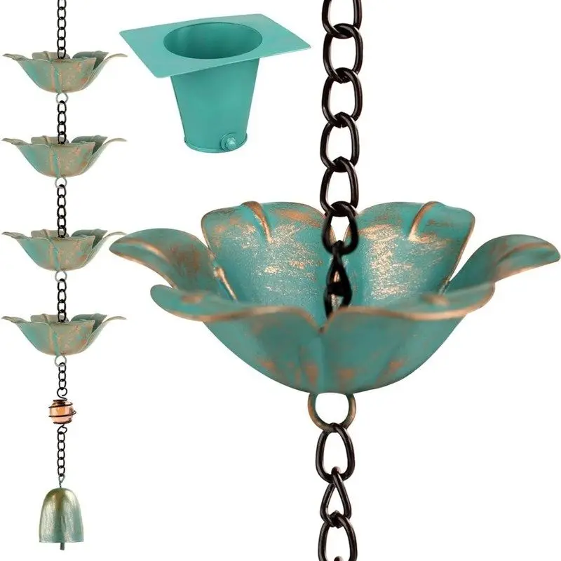 Rain guide chain Rain linling copper villa courtyard gutter eaves garden homestay drainage chain
