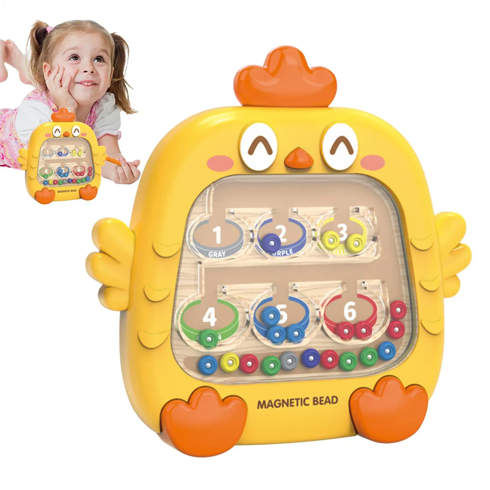 

Магнитная доска-лабиринт Монтессори для сортировки по цвету и цифрам, игры с подвижными бусинами и ручкой, развивающие игрушки для развития мелкой моторики для детей, мальчиков и девочек