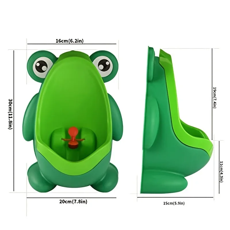 Urinoir d'entraînement de pot de grenouille mignonne pour les enfants, garçon avec cible de visée amusante, entraîneur d'urinoir de toilette, debout vertical, nourrisson, tout-petit