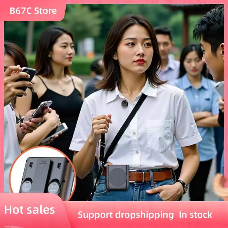 

Беспроводной усилитель голоса B67C J98 с петличным микрофоном, Bluetooth-динамик с зажимом и чехлом для зарядки, идеально подходящий для обучения и тщанию