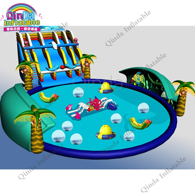 Commercial Kids And Adults Inflatable Swimming Pool, Inflatable Amusement Park, Inflatable Water Park For Land