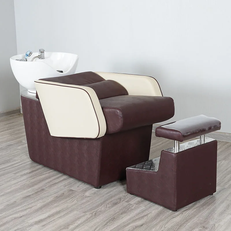 Black Simples Shampoo Chair Washing Hair Head Spa Hairwash Bed Styling Stations Lit Lavage De Cheveux Salon Furniture