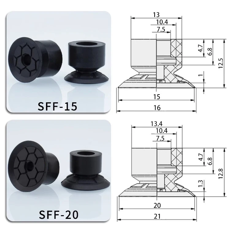10pcs/lot SFF Vacuum Suction Cup for Film/paper SFF-10-SI SFF-40-SI SFF-15-NBR SFF-25-EPDM