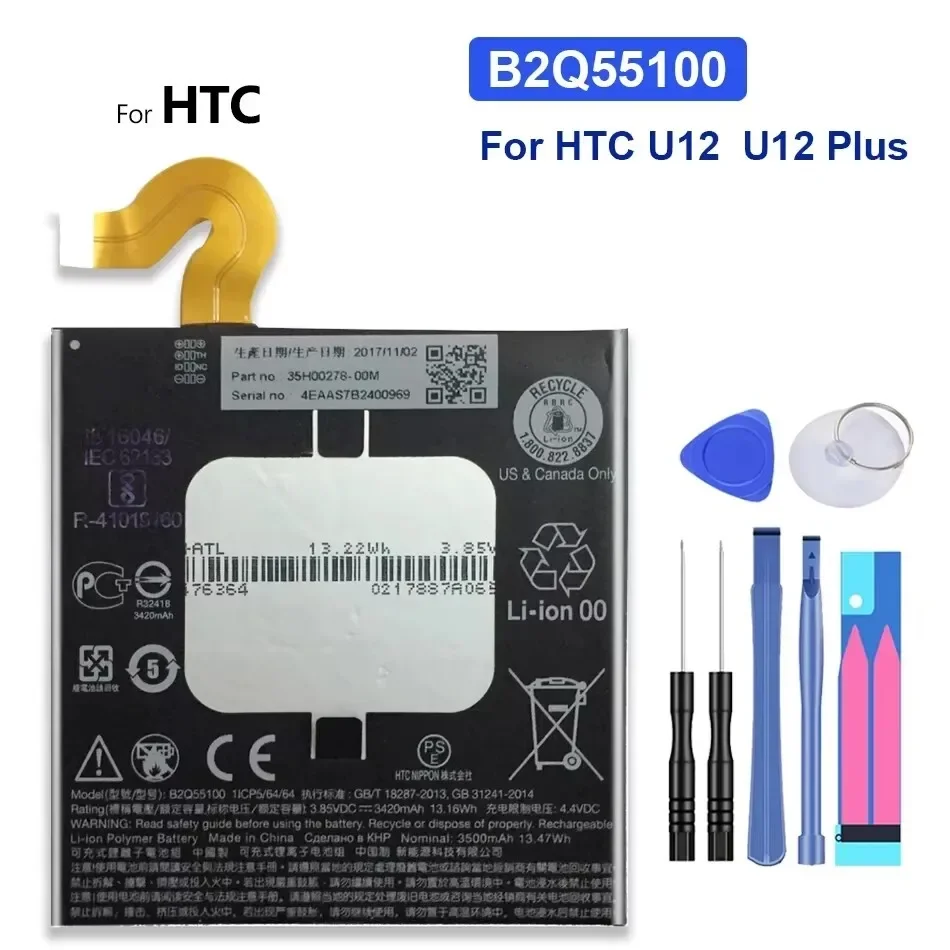 High Capacity Battery 1650mAh-4000mAh For HTC U12 Plus U11 life U-3U E66 one s max X5 X10 T6 8060 THL21 LTE-A Portable batteries