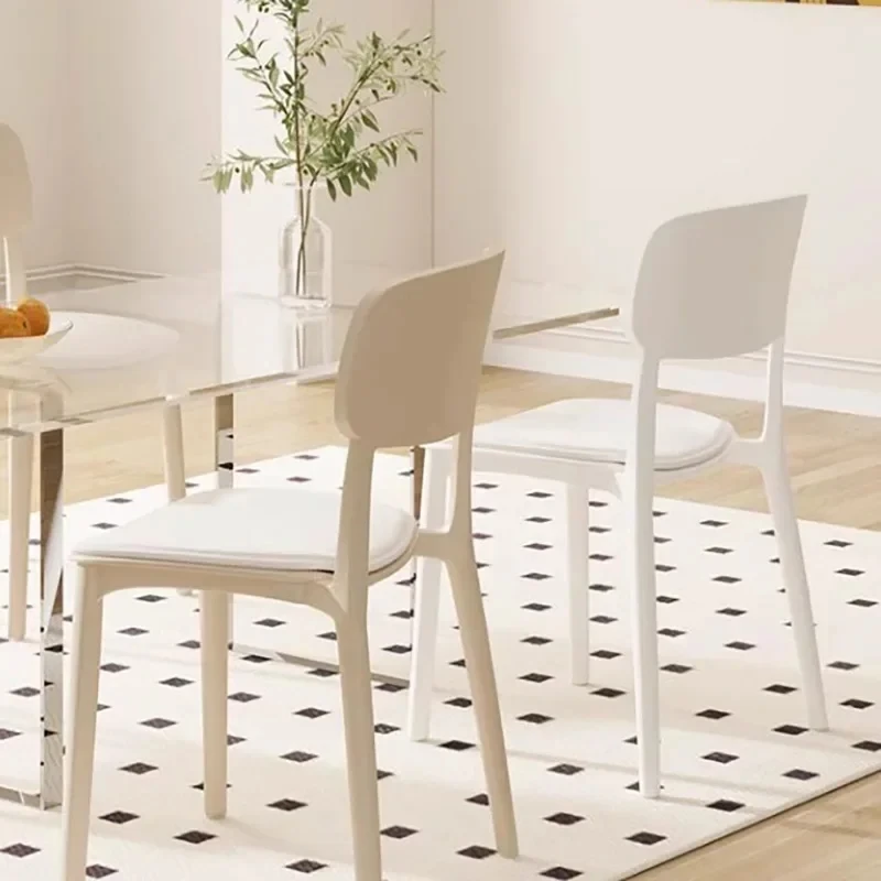 Cómodas sillas de comedor blancas, muebles modernos de lujo, modernos, europeos, de plástico, para cocina, Salle A Manger, para el hogar