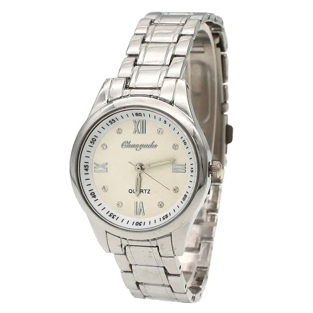 Luxury Fashion Quartz Wristwatch Gold White Black Surface Alloy Strap Jewelry Sports Dress Watch NG54X
