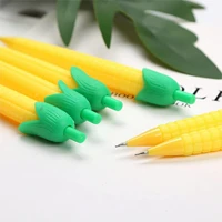 Lápiz mecánico retráctil, suministros de escritura, 24 piezas, zanahoria, maíz, vegetal, pepino, piña, Cactus