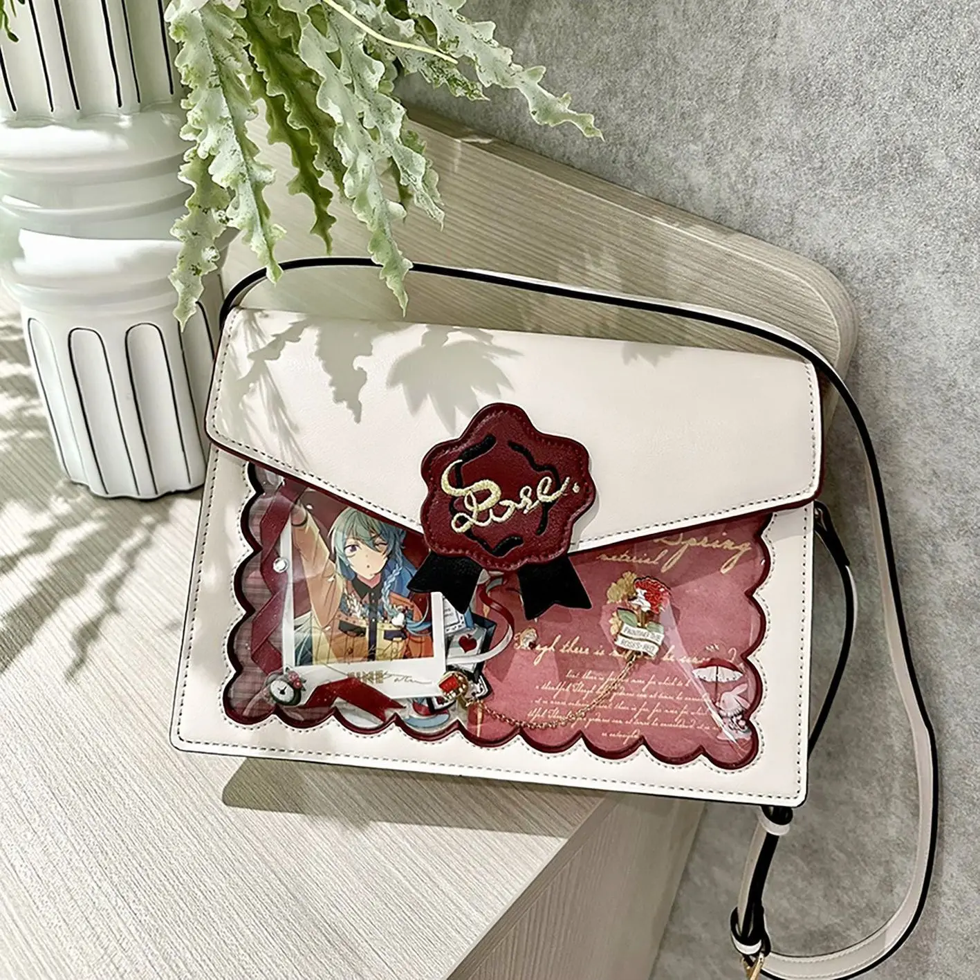 JIAERDI Sweet Ita Bag Women Lolita Transparent White Crossbody Bag Ladies Harajuku Shoulder Messenger Bag Bolsos Mujer Aesthetic