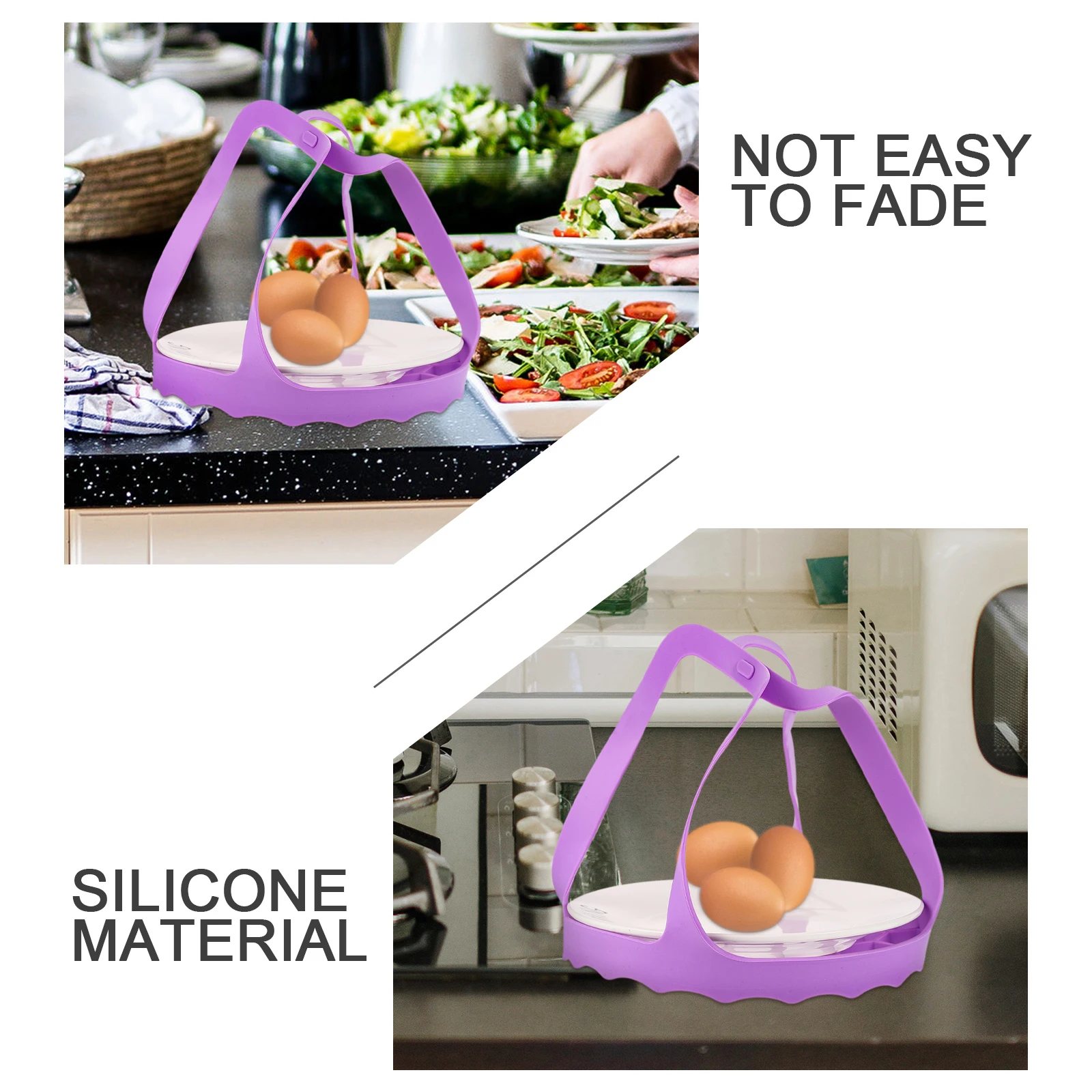 

1Pc Versatile Silicone Kitchen Strainer Steamer Vegetable Drain Basket for Efficient Cooking