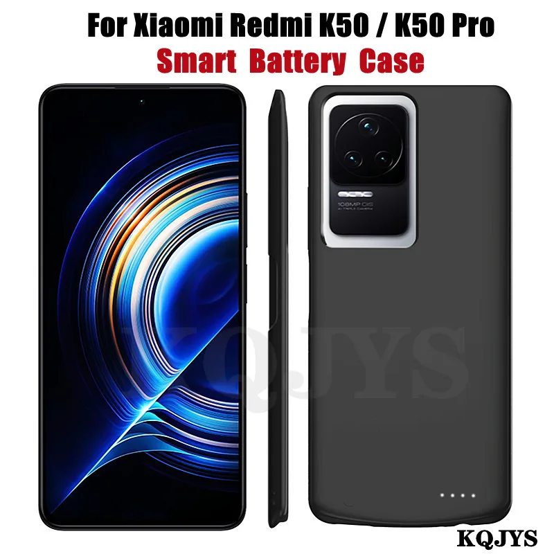 External Power Bank Battery Charging Case For Redmi K50 PowerBank Battery Charger Cases For Xiaomi Redmi K50 Pro Battery Case