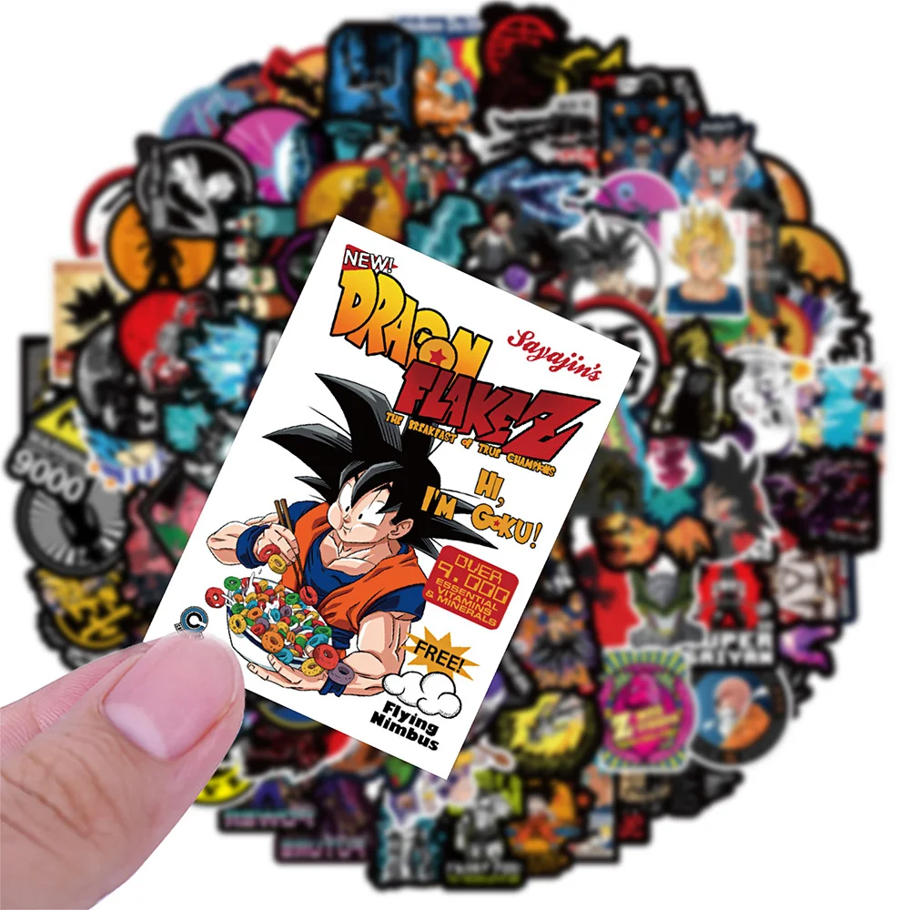 10/30/50/100 pièces Dragon Ball autocollants dessin animé Son Goku décalcomanies bricolage ordinateur portable Skateboard moto voiture étanche enfants Cool autocollant