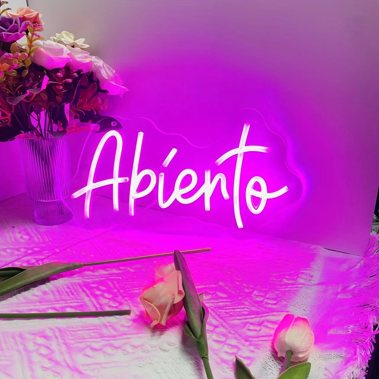 

Неоновая вывеска Ab Panger — испанский открытый бизнес-свет в неоновом розовом магазине с регулируемой яркостью, для ресторанов, кафе, магазинах