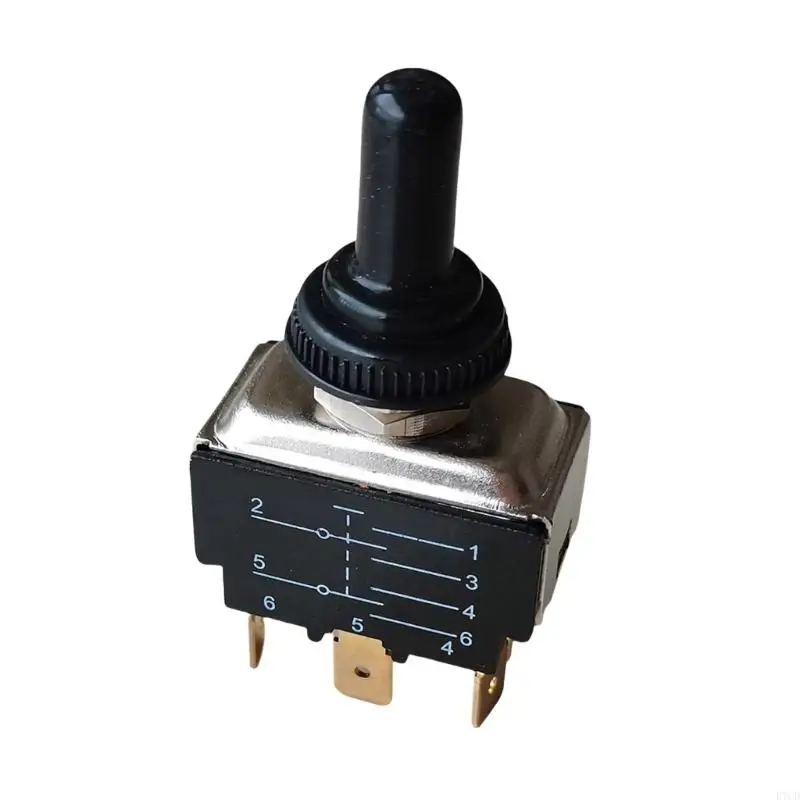 E7CD 6 Pin Button Switches Multifunction 3 Way Electrical Switches PVC for Home Decors