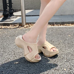 Fahion Thick Bottom Platform Women Sandalias Hand-made Solid Color Summer Outdoor Comfy Ladies Shoes Casual Sandalias De Mujer