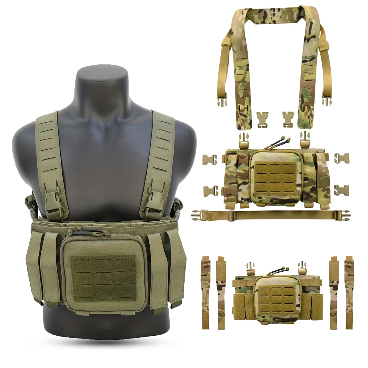 

Tactical Chest Rig Vest Combat Security Multicam Equipment for Outdoor Hunting Accessories Airsoft Shooting Water Proof Vest