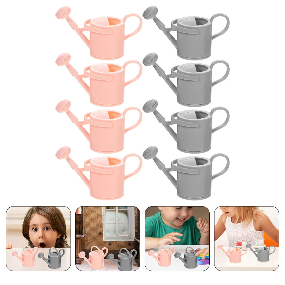 

8 Pcs Garden Watering Can Toy Miniature Kids Toys House Jug Plant Small Bucket Accessories Kettle