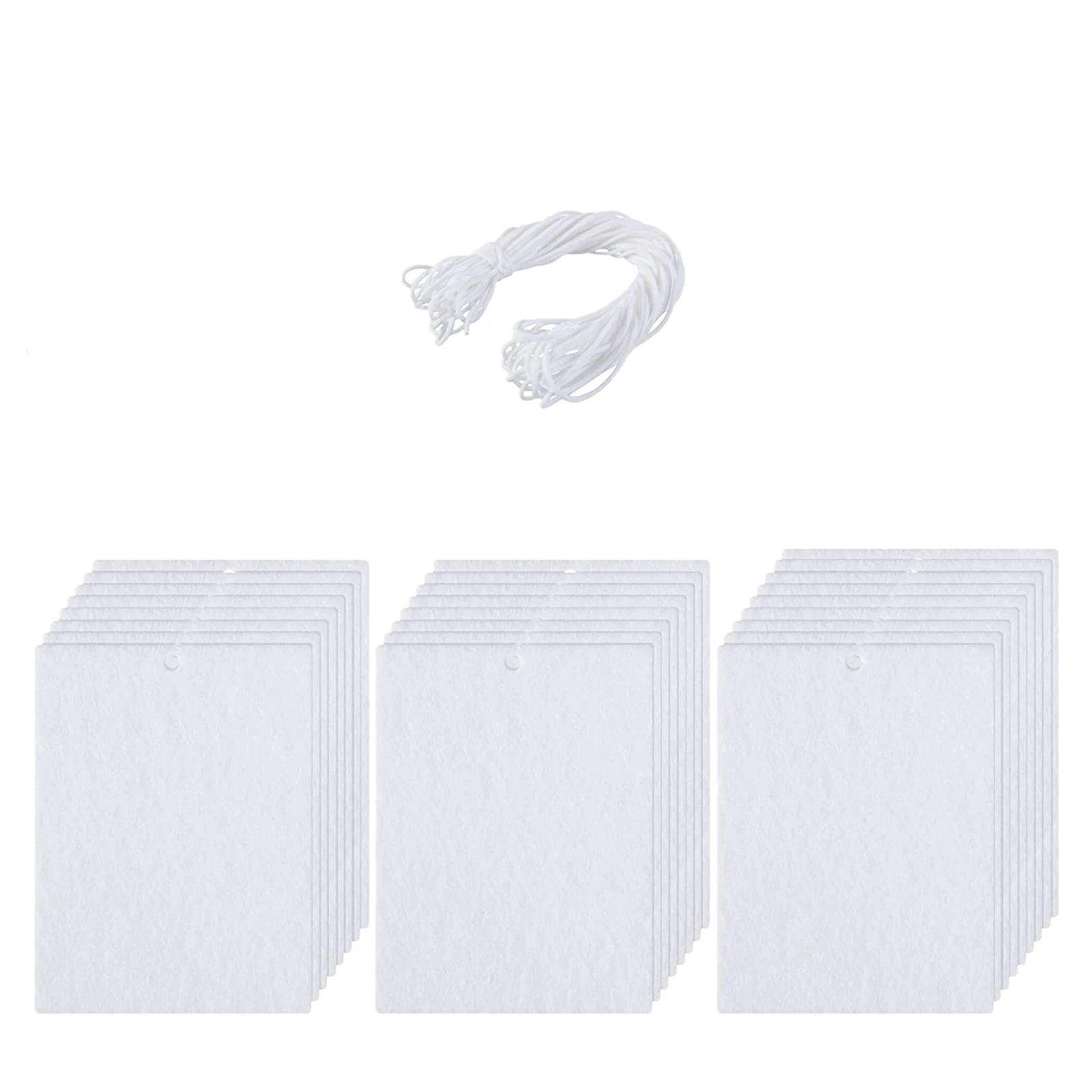 Upgraded 25 PCS Sublimation Car Air Freshener Sheets Car Scented Hanging Sheets Felt DIY Rectangle Fragrant Sheets
