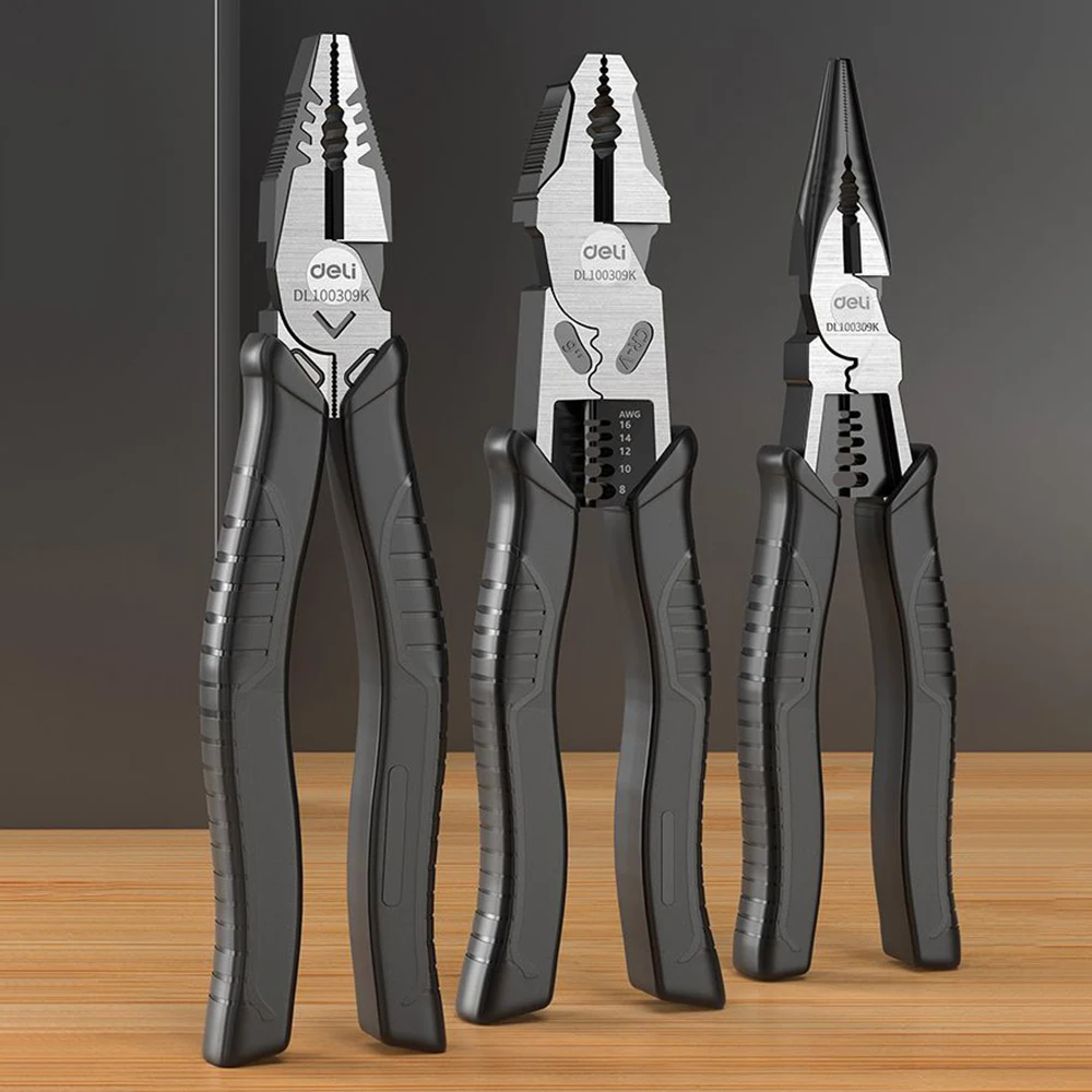 6/8/9-Inch Heavy Duty  Alloy Steel Wire Cutter Needle Nose Plier for Electrician, Industrial Multifunction Labor-Saving Tools