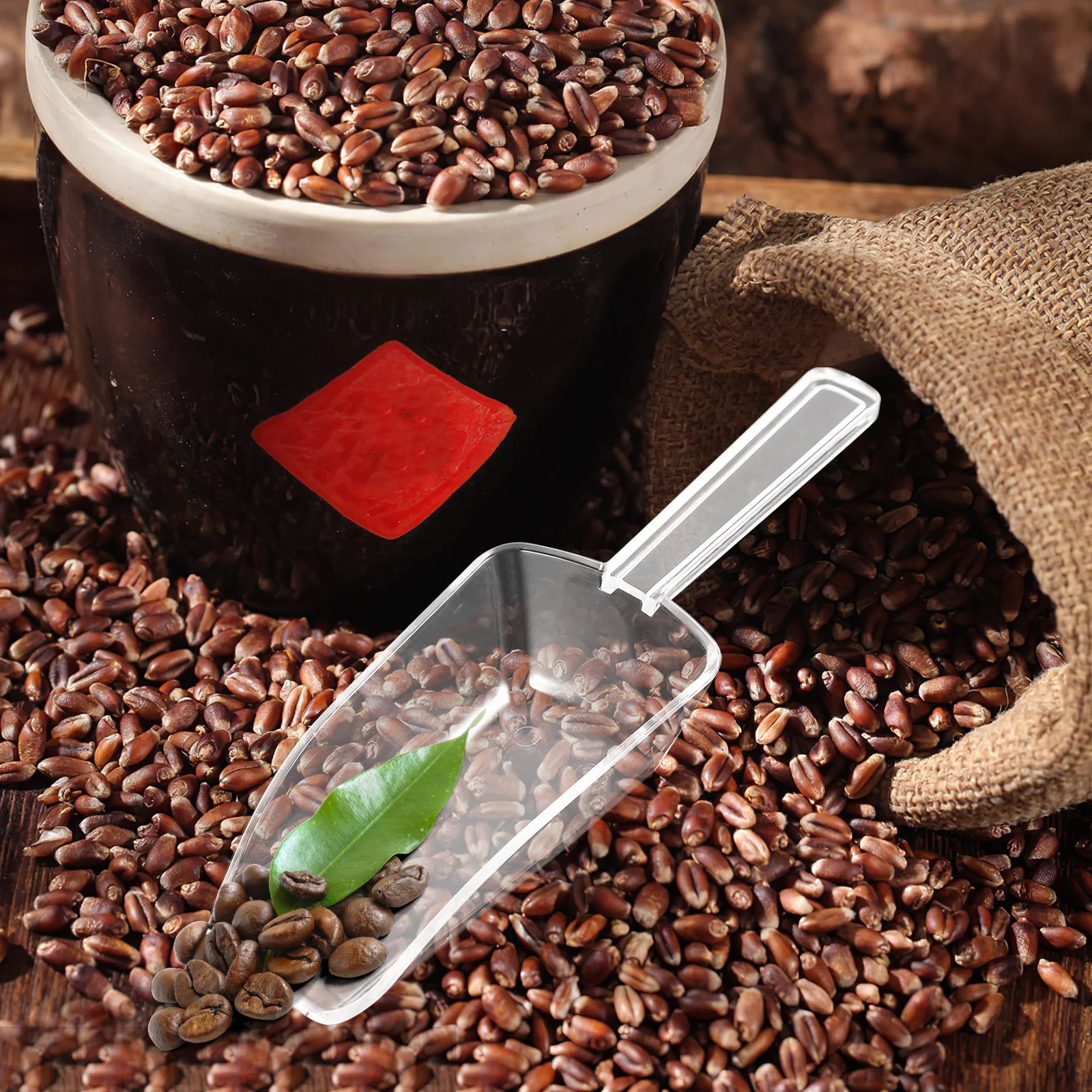 

8Pcs Mini Clear Plastic Scoop for Candy Flour Rice Beans Use Safe Acrylic Scoops Clear Scoops