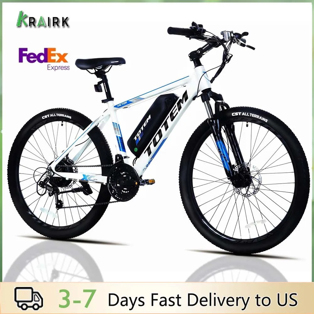 

Totem Victor Electric Bike 350W 36V 10.4Ah Removable Battery 25km/h City Ebike 26inch Tire Electric Mountain Bike for Adults