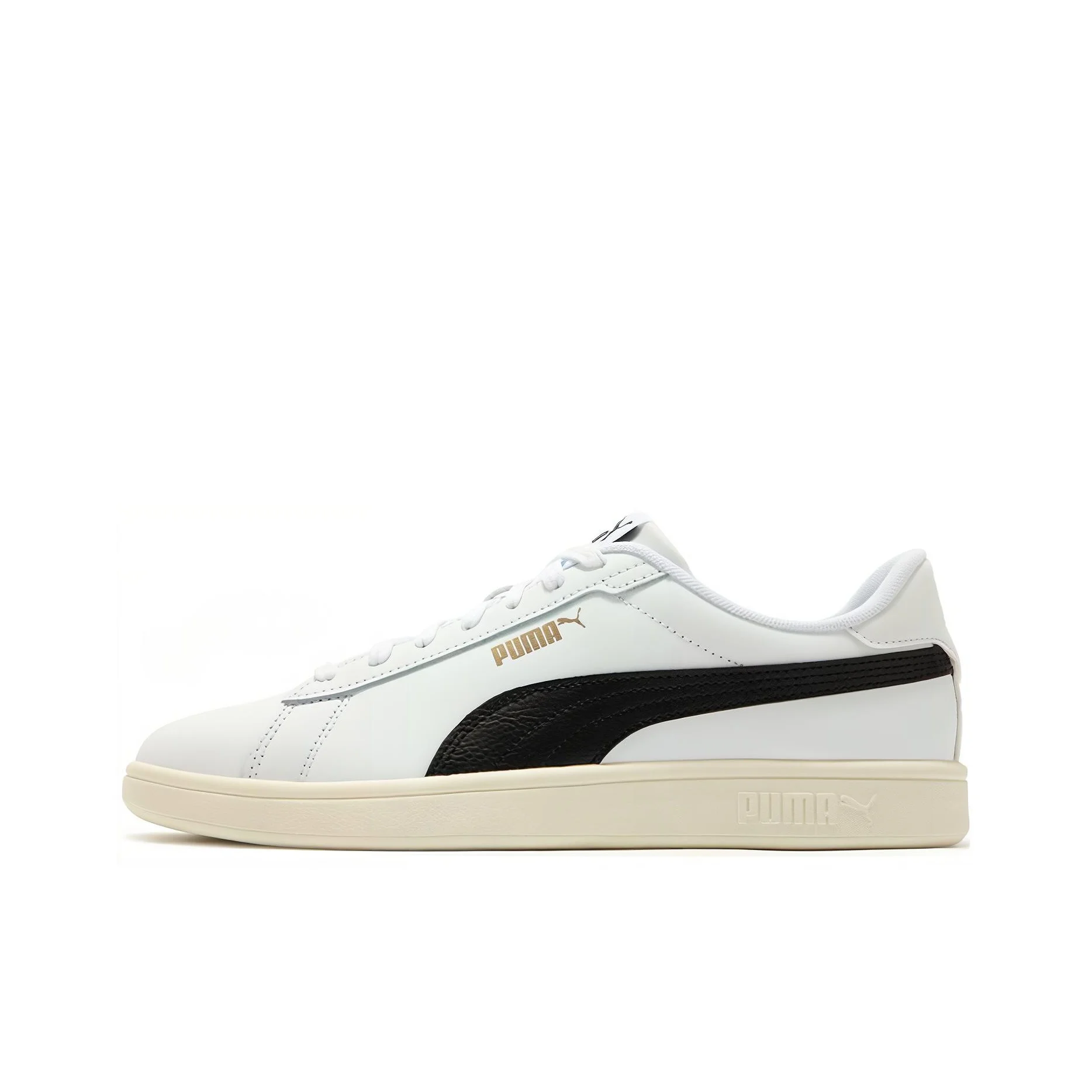 PUMA Smash 3.0 Abrasion Resistant Low top Skateboard Shoes Unisex White Black 390987-03