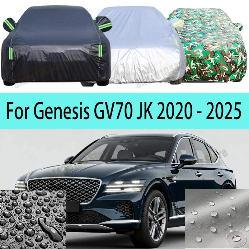 

For Genesis GV70 JK 2020-2025 Car Covers with Reflective Strip Anti Corrosion Sun Rain Snow Wind Protection Dustproof UV