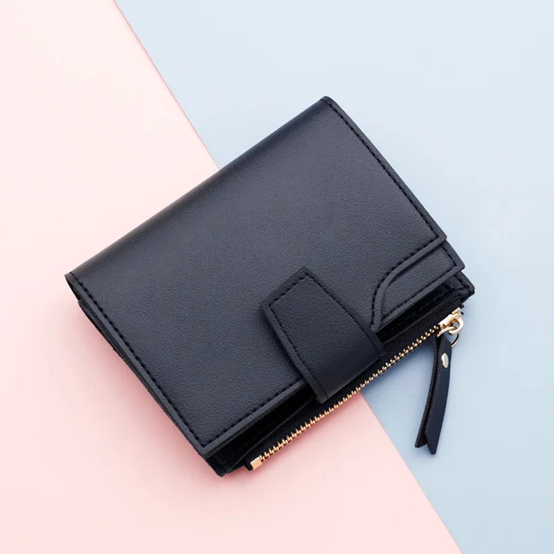 

Women Wallet Black Blue/pink Short Female Purse 15 Bits + 2 Big Position Fashion Card Holder Wallet 2023 Credit Card Holder Case