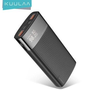 KUULAA 보조베터리 QC PD 3.0 PoverBank 고속 충전 보조배터리, 아이폰 15, 14 용 USB 외장 배터리 충전기, 20000 mAh, 20000 mAh