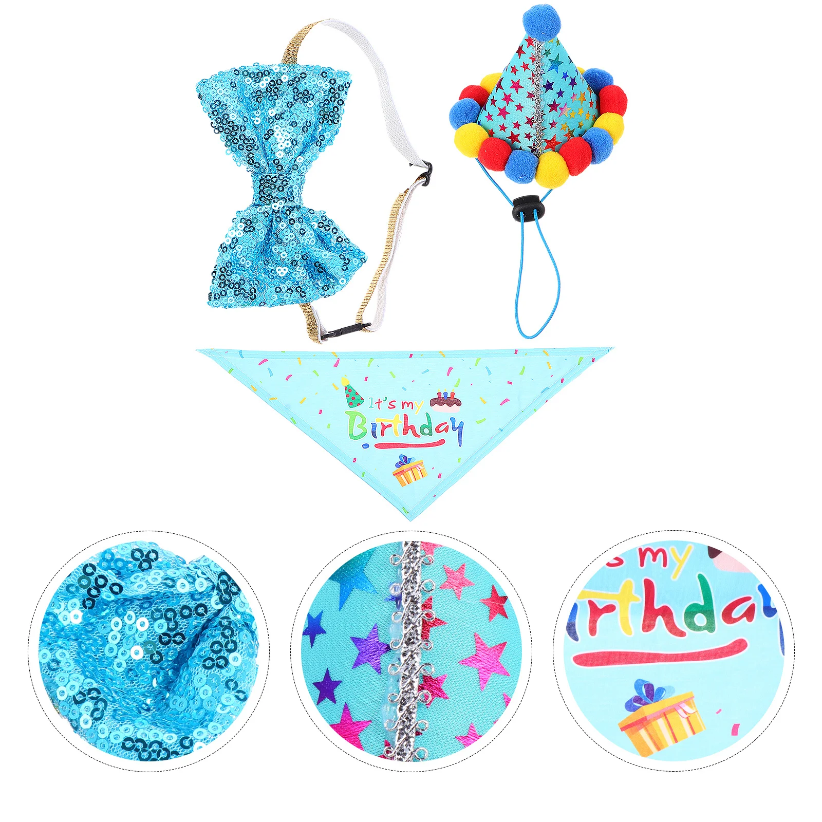 

1 set 1 Set Pet Dog Hat Scarf Birthday Party Accessory Cute Durable Design For Dog Birthday Party Supplies Decor Kit Gift