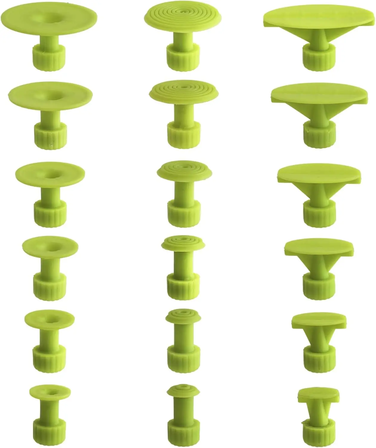 

18Pcs Car Dent Puller Kit with Pull & Glue Tabs for Paintless Dent Repair, Hail Damage Removal - Green