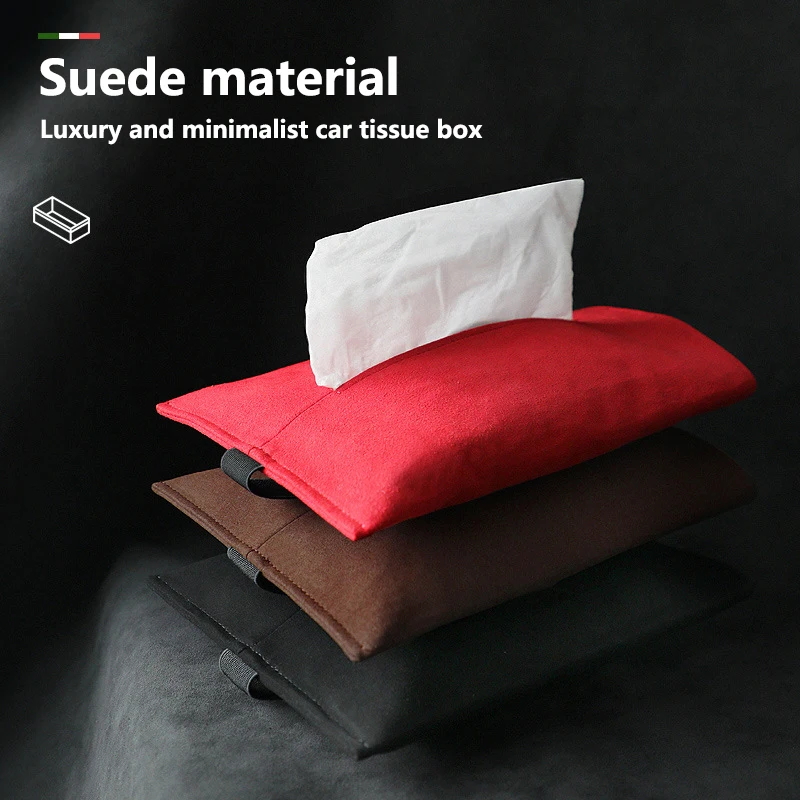 

Suitable for Jeep Universal Tissue Box Suede Car Mounted Multifunctional Hidden Drawer Box Hanging Tissue Box Car Storage